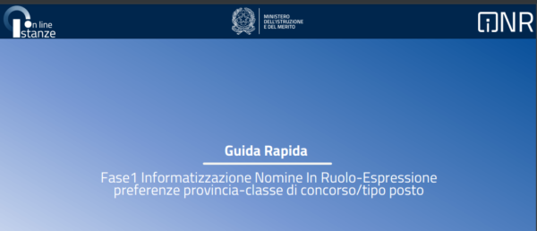 Immissioni in ruolo scuola 23.24. La Guida all'informatizzazione Nomine In Ruolo Espressione preferenze provincia classe di concorso tipo